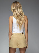 MISSGUIDED Suede Biker Detail Micro Shorts